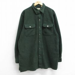 【50%OFF】エルエルビーン 90s フリースシャツ グリーン XL | 古着