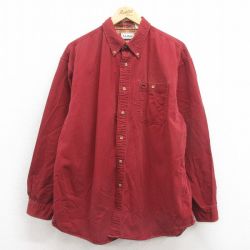 【50%OFF】エルエルビーン 90s 長袖シャツ バーガンディ XL | 古着
