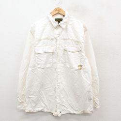 XL★古着 ティンバーランド 長袖 ブランド シャツ メンズ 00年代 00s 大きいサイズ コットン 白 25nov17