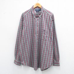ラルフローレン 90s 長袖シャツ ワンポイントロゴ レッドチェック XL | 古着