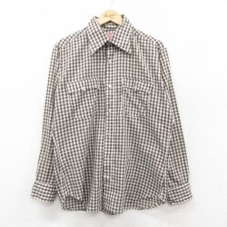 【50%OFF】リーバイス 70s 長袖シャツ ギンガムチェック ブラウン L | 古着