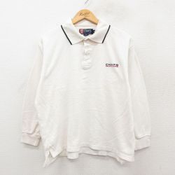 【20%OFF】ラルフローレン 90s 長袖ポロシャツ ワンポイントロゴ ホワイト L | 古着