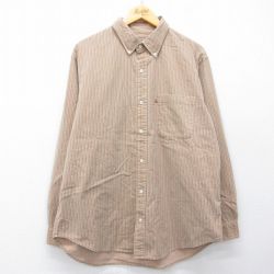 【20%OFF】ラルフローレン 長袖シャツ ストライプ ベージュ XL | 古着