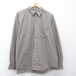 XL★古着 ドッカーズ 長袖 ブランド シャツ メンズ 大きいサイズ コットン ベージュ他 チェック 26mar04