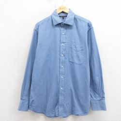 XL★古着 トミーヒルフィガー 長袖 ブランド シャツ メンズ 青他 26mar23