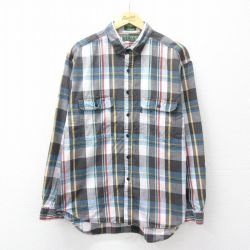 L★古着 リーバイス Levis 長袖 ブランド シャツ メンズ 90年代 90s コットン 白他 チェック 26apr01