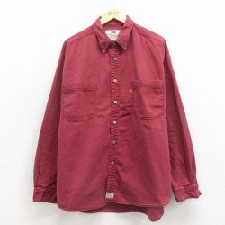 リーバイス 00s 長袖シャツ バーガンディ XL | 古着