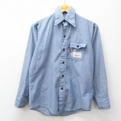 XS★古着 リーバイス Levis 長袖 ブランド シャンブレー シャツ メンズ 70年代 70s 薄紺 26apr08