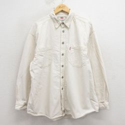 XL★古着 リーバイス Levis 長袖 ブランド シャツ メンズ 00年代 00s 大きいサイズ コットン 白 デニム 26apr08