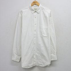 XL★古着 エディーバウアー 長袖 ブランド シャツ メンズ 00年代 00s 大きいサイズ ロング丈 コットン 白 26apr20