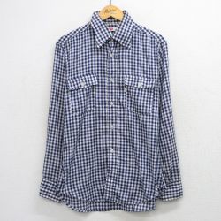 L★古着 リーバイス Levis 長袖 ブランド シャツ メンズ 70年代 70s 紺他 ギンガム チェック 26apr20
