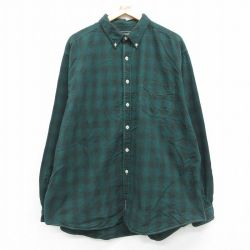 アバクロンビー 90s 長袖シャツ グリーンチェック XL | 古着