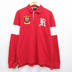 ラルフローレン 長袖ラガーシャツ レッド L | 古着