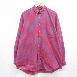 ノーティカ 90s 長袖シャツ ワンポイントロゴ レッド XL | 古着