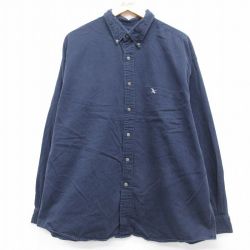 エディーバウアー 00s 長袖シャツ 鳥 ネイビー XL | 古着