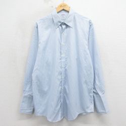 ブルックスブラザーズ 長袖シャツ ストライプ ネイビー XL | 古着