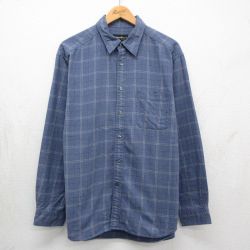 エディーバウアー 00s 長袖シャツ ネイビーチェック XL | 古着