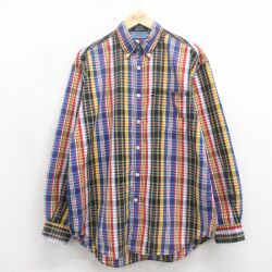 トミーヒルフィガー 90s 長袖シャツ ブルーチェック XL | 古着