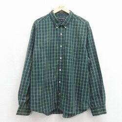 アバクロンビー 00s 長袖シャツ チェック グリーン XL | 古着