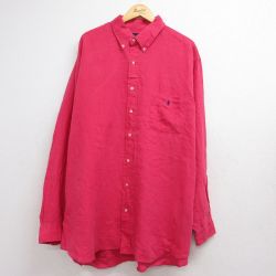ラルフローレン 長袖シャツ ワンポイントロゴ ピンク メンズXL相当 | 古着