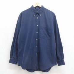 ノーティカ 90s 長袖シャツ ワンポイントロゴ ネイビー メンズL相当 | 古着
