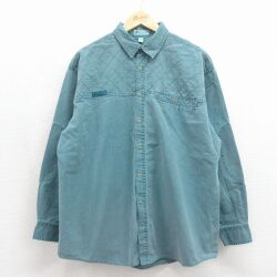 コロンビア 90s 長袖シャツ ライトブルー メンズXL相当 | 古着