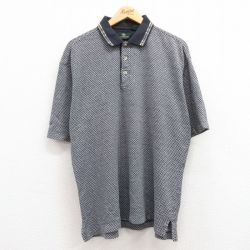 XL★古着 ドッカーズ ゴルフ 半袖 ブラント ポロ シャツ メンズ 90年代 90s 大きいサイズ コットン USA製 紺他 ネイビー 24may08 中古 トップス