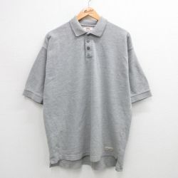 【50%OFF】XL★古着 リーバイス Levis 半袖 ブランド ポロ シャツ メンズ 00年代 00s 鹿の子 大きいサイズ グレー 24jul06 中古 トップス