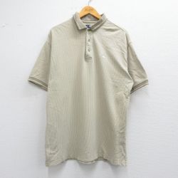 XL★古着 IZOD 半袖 ブランド ポロ シャツ メンズ 大きいサイズ コットン ベージュ系他 カーキ 25apr26 中古 トップス