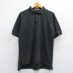 【50%OFF】L★古着 リーバイス Levis 半袖 ブランド ポロ シャツ メンズ 90年代 90s 鹿の子 黒 ブラック 25may16 中古 トップス