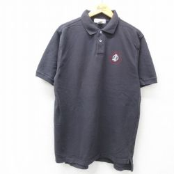 【50%OFF】XL★古着 バナナリパブリック BANANA REPUBLIC 半袖 ブランド ポロ シャツ メンズ 00年代 00s RALPH PILL 鹿の子 コットン 濃グレー 25may16 中古 トップス