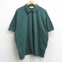 XL★古着 エディーバウアー 半袖 ブランド ポロ シャツ メンズ 00年代 00s 大きいサイズ コットン 緑 グリーン 【spe】 25may28 中古 トップス