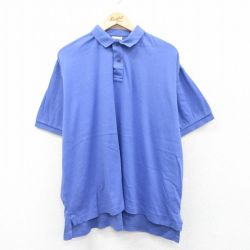 【50%OFF】XL★古着 エルエルビーン LLBEAN 半袖 ブランド ポロ シャツ メンズ 90年代 90s 大きいサイズ コットン USA製 薄紺 ネイビー 25jun05 中古 トップス