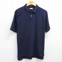 L★古着 エルエルビーン LLBEAN 半袖 ブランド ポロ シャツ メンズ 80年代 80s 紺 ネイビー 25jun06 中古 トップス
