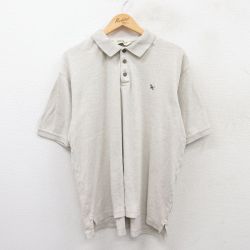 【50%OFF】XL★古着 エディーバウアー 半袖 ブランド ポロ シャツ メンズ 00年代 00s ワンポイントロゴ 大きいサイズ コットン 薄ベージュ カーキ 25jun17 中古 トップス