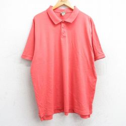 【50%OFF】XL★古着 エルエルビーン LLBEAN 半袖 ブランド ポロ シャツ メンズ 00年代 00s 大きいサイズ コットン オレンジ系 25jun18 中古 トップス