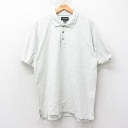 XL★古着 エディーバウアー 半袖 ブランド ポロ シャツ メンズ 00年代 00s 鹿の子 コットン 薄グレー 霜降り 25jun19 中古 トップス