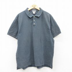 ギャップ 半袖ポロシャツ 鹿の子 グレー XL | 古着