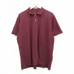 XL★古着 ギャップ GAP 半袖 ブランド ポロ シャツ メンズ エンジ系 25jun28 中古 トップス