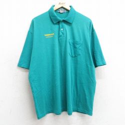 【50%OFF】XL★古着 ジャージーズ 半袖 ブランド ポロ シャツ メンズ 90年代 90s ドレッサーランド 大きいサイズ 青緑 25jul08 中古 トップス