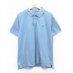 ティンバーランド 半袖ポロシャツ ワンポイント ネイビー XL | 古着