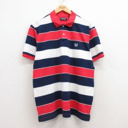 【50%OFF】XL★古着 チャップス 半袖 ブランド ポロ シャツ メンズ ワンポイントロゴ 鹿の子 コットン 紺他 ネイビー 25jul15 中古 トップス