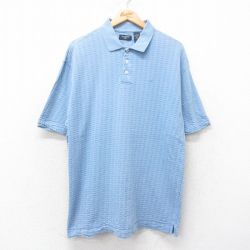 【50%OFF】XL★古着 ドッカーズ 半袖 ブランド ポロ シャツ メンズ ワンポイントロゴ 大きいサイズ コットン 薄紺 ネイビー 25jul18 中古 トップス