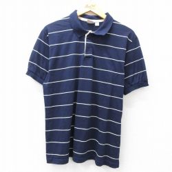 【50%OFF】XL★古着 リーバイス Levis 半袖 ブランド ポロ シャツ メンズ 80年代 80s 紺他 ネイビー ボーダー 25jul29 中古 トップス