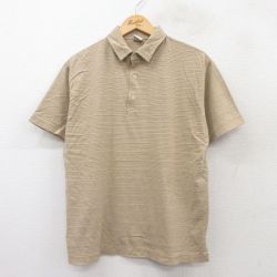 【50%OFF】ギャップ 00s 半袖ポロシャツ ボーダー ベージュ L | 古着