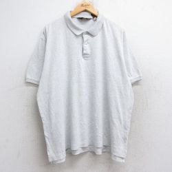 XL★古着 エディーバウアー 半袖 ブランド ポロ シャツ メンズ 90年代 90s 大きいサイズ コットン 薄グレー 霜降り 25aug26 中古 トップス