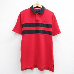 ラルフローレン ポロスポーツ 半袖ポロシャツ ワンポイントロゴ レッド XL | 古着