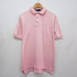 ラルフローレン 90s 半袖ポロシャツ ワンポイントロゴ ピンク XL | 古着