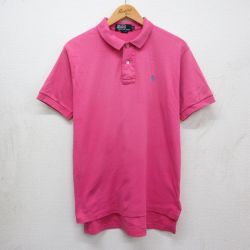 ラルフローレン 90s 半袖ポロシャツ ワンポイントロゴ ピンク L | 古着