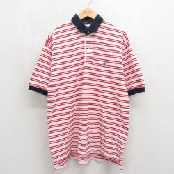 トミーヒルフィガー 90s 半袖ポロシャツ ワンポイントロゴ レッド XL | 古着